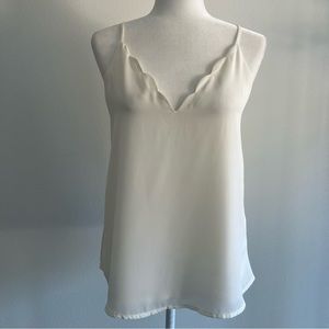 Socialite scalloped tank